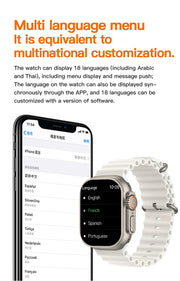Montre Connectée Ultra – Écran AMOLED, NFC & Boussole