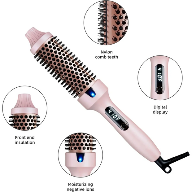 Brosse Chauffante Bouclante – Volume & Brillance