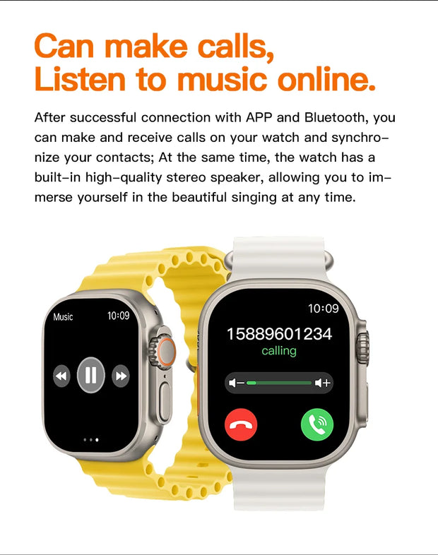 Montre Connectée Ultra – Écran AMOLED, NFC & Boussole