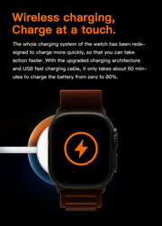 Montre Connectée Ultra – Écran AMOLED, NFC & Boussole