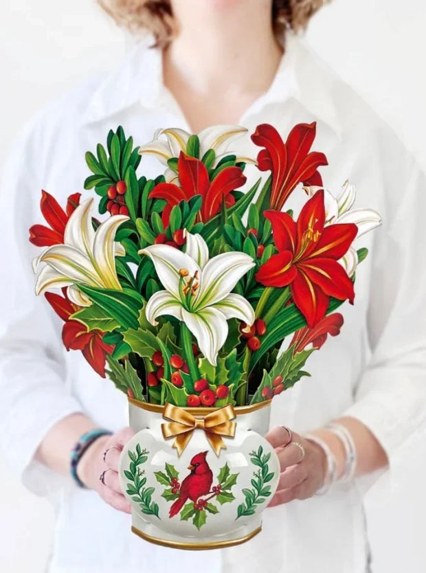 Carte de Vœux 3D Bouquet de Fleurs
